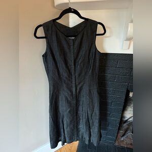 Chic Charcoal Sleeveless Midi Dress